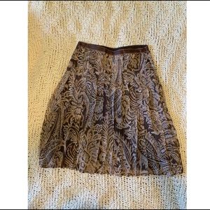 Oscar by Oscar de la Renta Pleated A Line Skirt 🤎🏷🪘